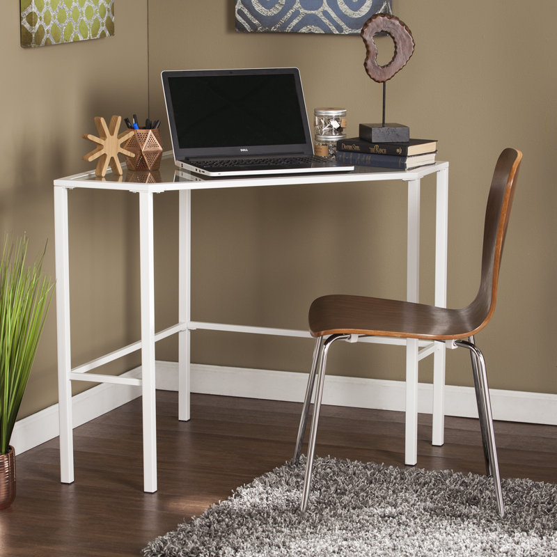 Wrought Studio Coopers Glass Corner Desk & Reviews Wayfair